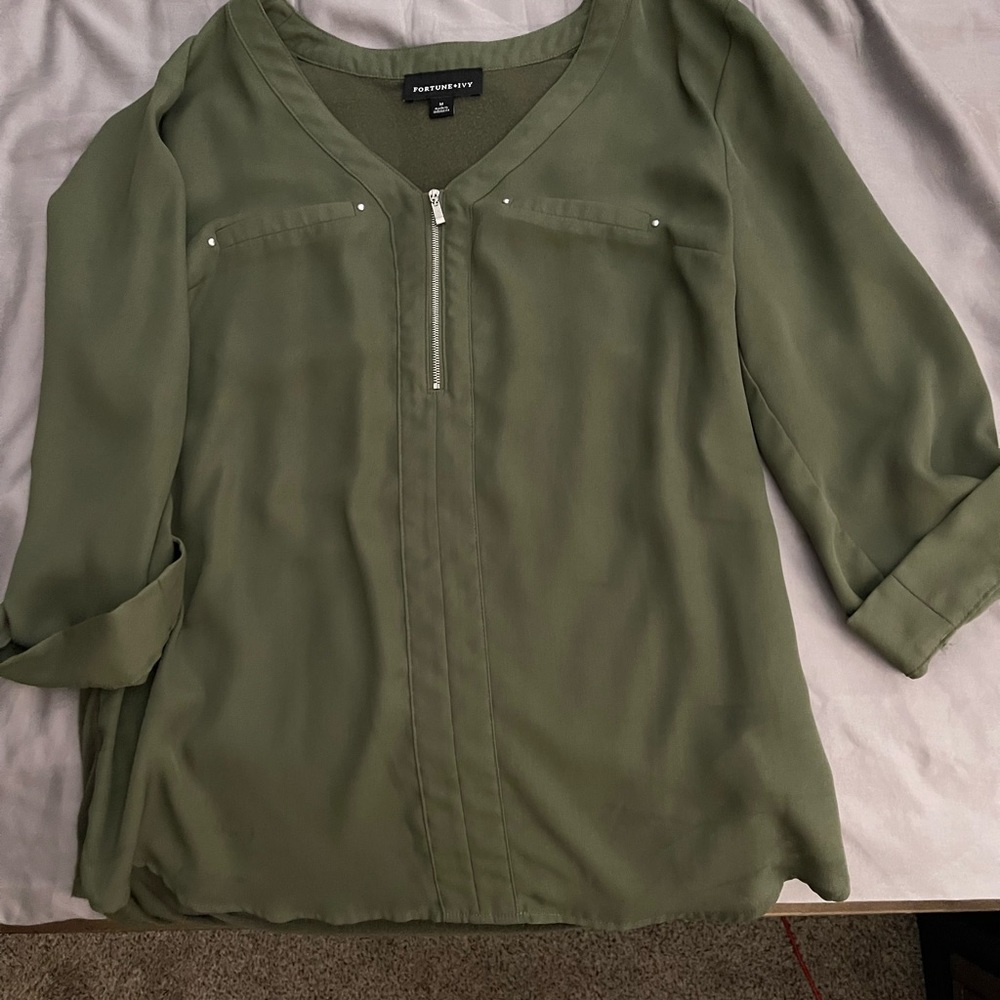 Olive Green Blouse created by fortune ivy size M